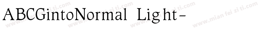ABCGintoNormal Light字体转换